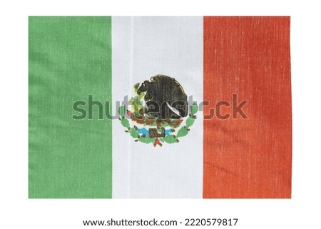 National flag of the country Mexico, isolate.