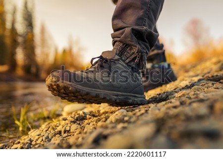 speed-hiking shoes close up outdoors Royalty-Free Stock Photo #2220601117