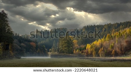 Autumn landscape, Sloup in Moravian Karst, Czech Republic Royalty-Free Stock Photo #2220648021