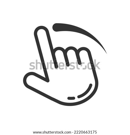 Screen swipe icon. Slide finger illstration symbol. Sign swipe scroll vector flat. Royalty-Free Stock Photo #2220663175