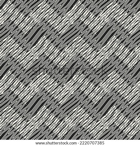 Monochrome Distressed Mesh Textured Chevron Pattern