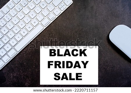 Black friday laptop sale concept on black background banner for advertising.

