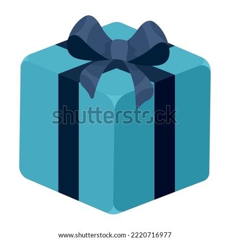 blue gift box present icon