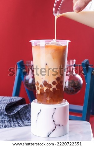 Bubble milk tea advertising photography