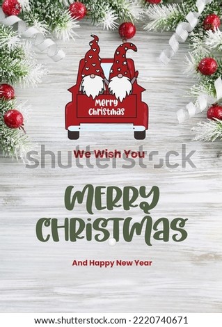 two santaclous happy merry christmas beautifull poster 