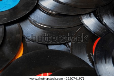 Background of old vinyl records
