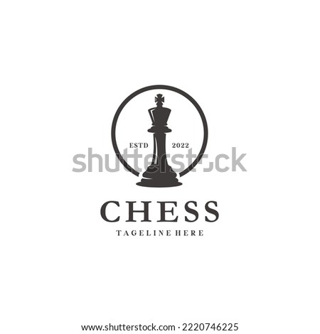 Chess King King Vintage Logo Label Design Ideas