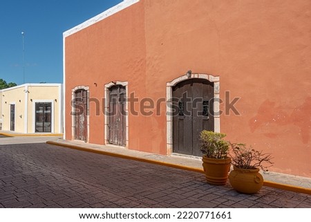 ancient houses of the Road of the Friars, Valladolid, Yucatan