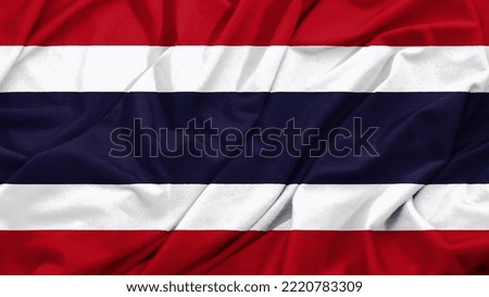 Thailand National Flag Waving Image