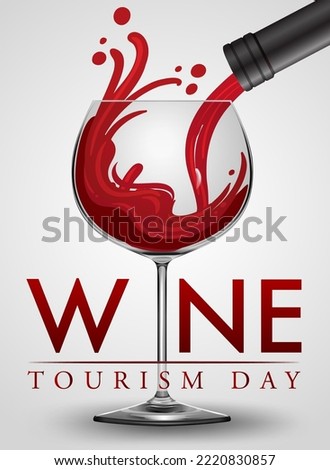 Wine Tourism Day Poster Template illustration