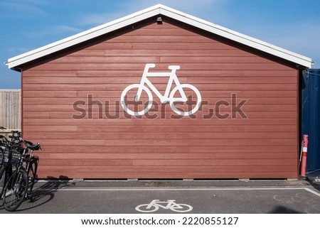 View of a bicycle parking in Denmark