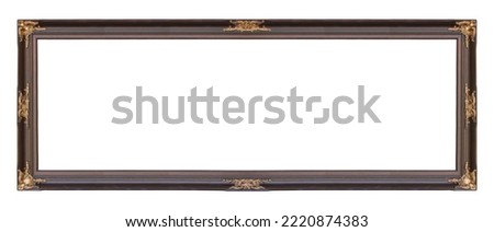 Victorian old frame. Classical Picture Photo Frame on isolated white background with clipping path.