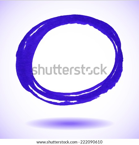 Blue vector marker circle stain