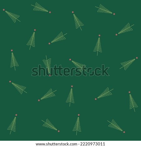 minimal lined christmas tree seamless pattern background