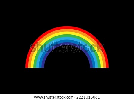 Rainbow vector illustration. Colorful abstract design. Color graphic symbol rain bow spectrum.
