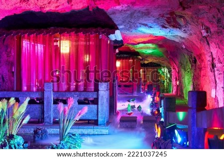 Restaurant box in a natural cave
