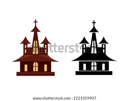  Minimalist Hell House Clip Art Vector And Illustration Design. Hi-Quality Premium Ghost Style House Design, Simple 2D Style Best Quality Design.