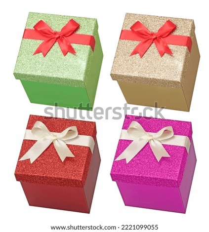 Close-Up Of Gift Box  on white background.