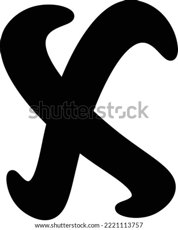 this x icon is an icon that uses a relaxed outline