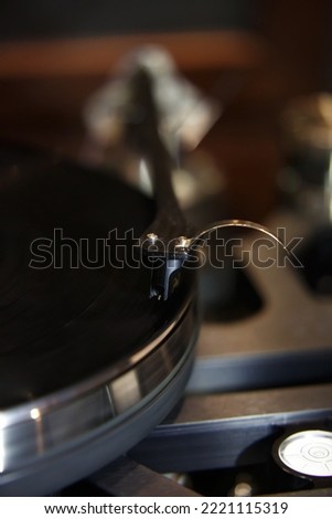 Hi fi turntable for audiophile. Listen to the music in high fidelity with professional turn table player. Download stock photo of hifi turntables for audiophile 