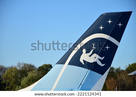 Old Aircraft Painting, Zero-G astronaut Royalty-Free Stock Photo #2221124341