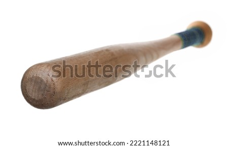 Wooden baseball bat isolated on white  