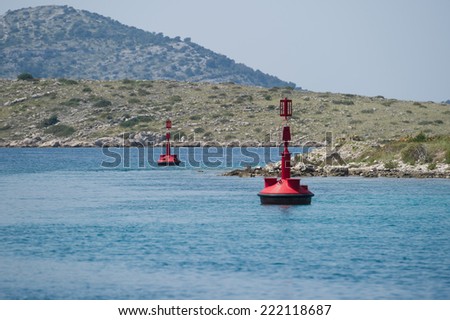 Picture of sea navigational buoy.