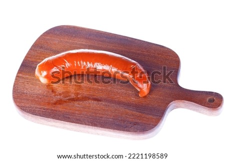 
Sausages, isolated on a white background, close-up pictures