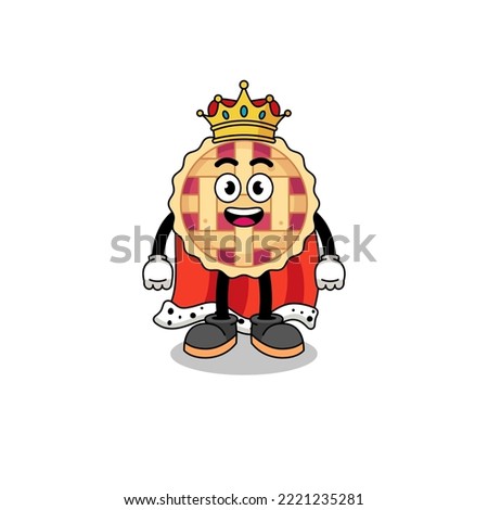 Mascot Illustration of apple pie king , character design