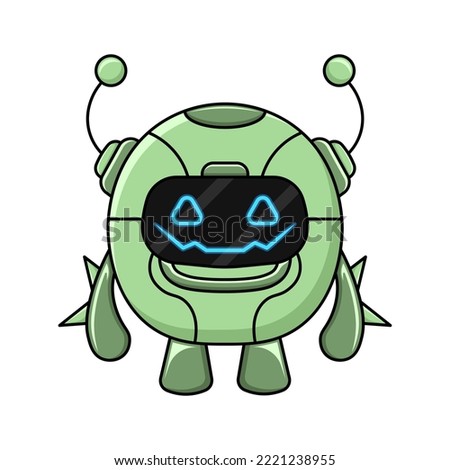 illustration unique modern robot design mascot