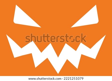Scary face, simple Helloween background, evil, teeth, happy Helloween