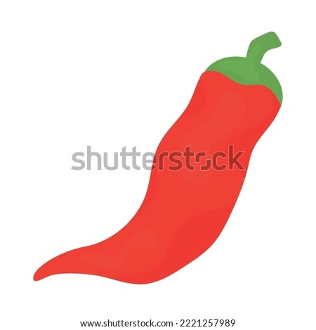 red chili pepper icon on white background