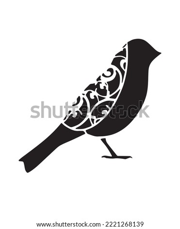 Bird tattoo design vector sticker
