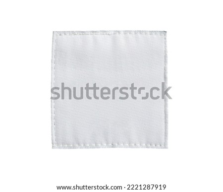 White blank clothing tag label isolated on white background Royalty-Free Stock Photo #2221287919