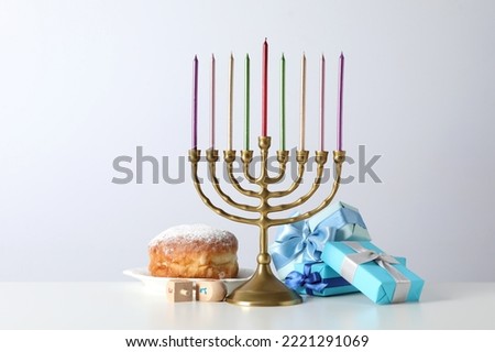 Сoncept of Jewish holiday, compositions for Hanukkah