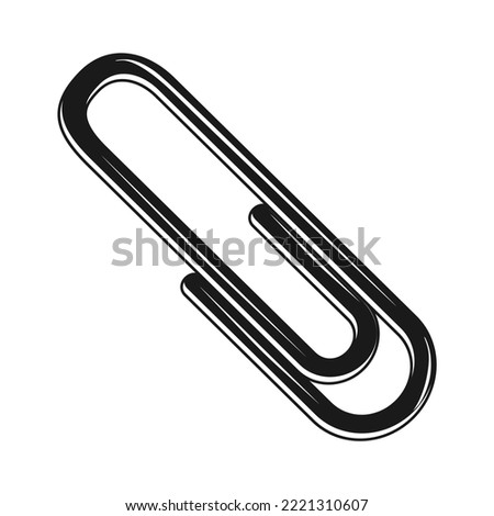 Paper Clip Icon Vector illustration in trendy design style, isolated on white background. It's perfect for your graphic resources. Real editable EPS file.