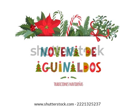 Novena de aguinaldos - Ninth of Bonuses spanish text, It is a Christmas Catholic tradition in Colombia - latin american 