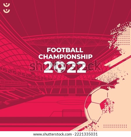 Football Background for soccer championship 2022