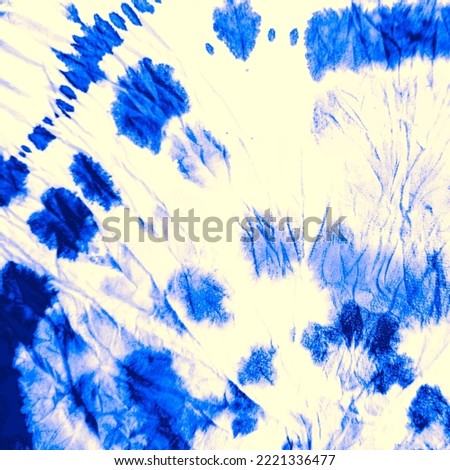 Retro Dye Fabric. Indigo Spiral Background. Luxury Hippies Style. Blue Watercolor Paint Splash. Pattern Geometry. Painting Texture.