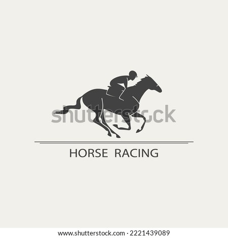 Logo design for horse racing Royalty-Free Stock Photo #2221439089
