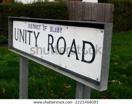 Leicestershire, United Kingdom- October 31, 2022: District Of Blaby Unity Road.