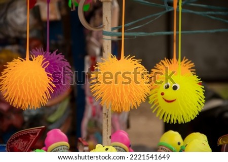 children's toys with rubber material sold by street vendors