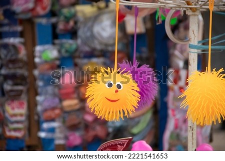 children's toys with rubber material sold by street vendors