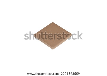 Empty brown cardboard box isolated on white background