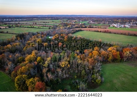 Aerial Drone Of Somerset Sunset 