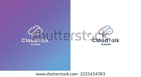 cloud talk technology logo design