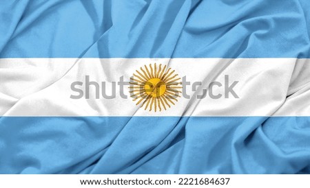 Argentina National Flag Waving Image