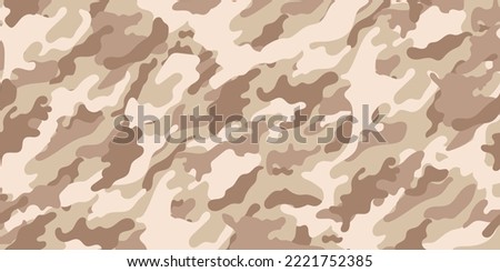 Desert camouflage military pattern. Vector camouflage pattern for clothing design. Royalty-Free Stock Photo #2221752385