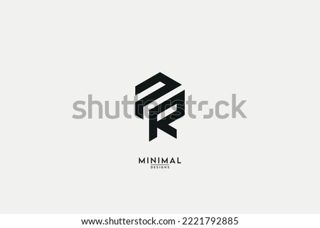 Abstract Letters PR, RP, P, R business Logo Initial Based Monogram Icon Vector. Royalty-Free Stock Photo #2221792885