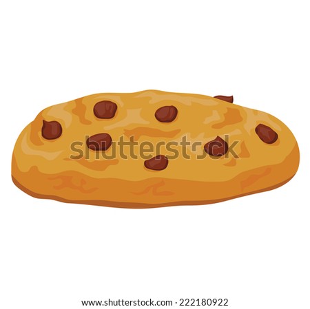 Chocolate chip cookie vector